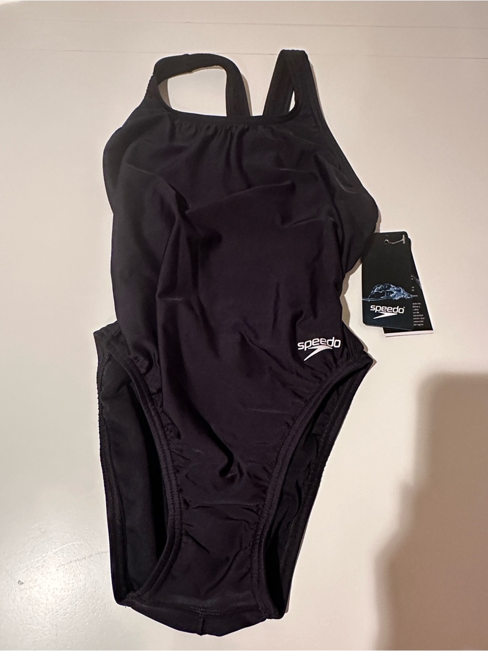 Speedo Black Cross-Back One-Piece Swimsuit